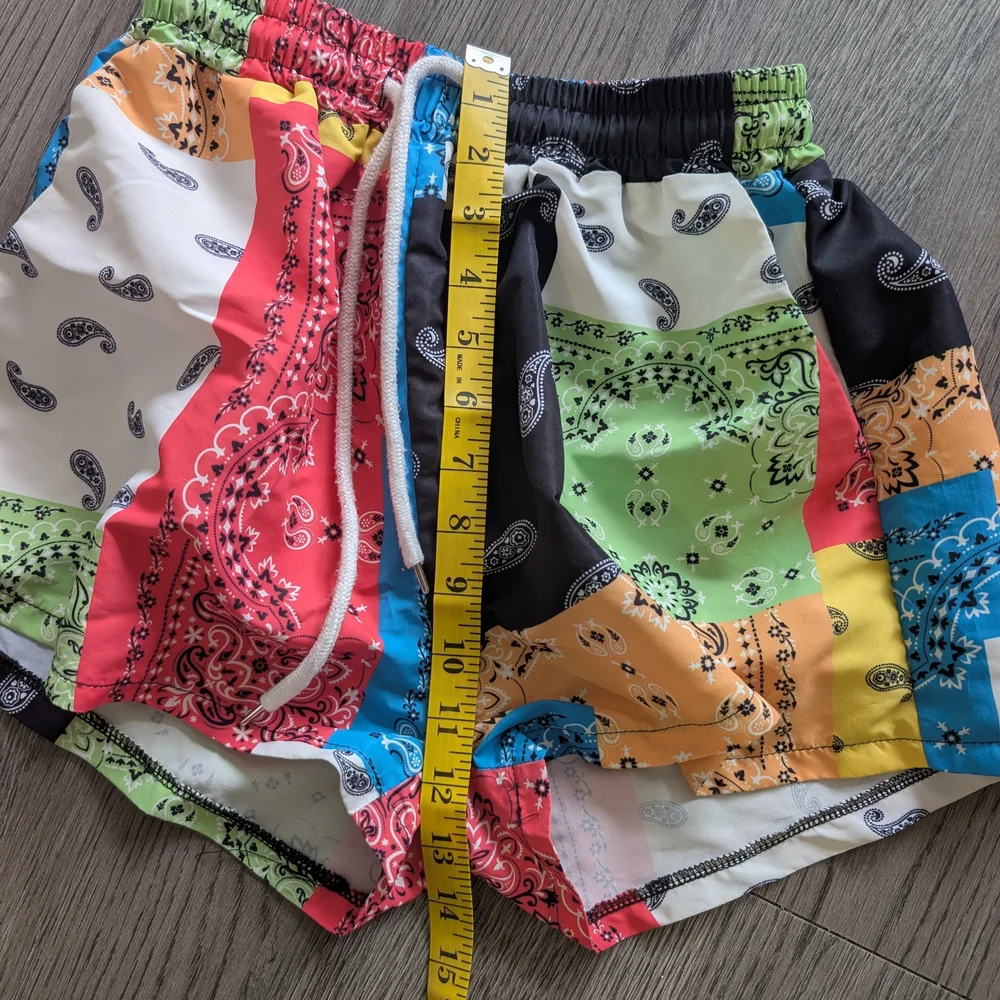 Multicolor Bandana Print Shorts - Picture 3 of 3
